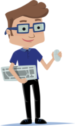 English for Information Technology mascot and logo